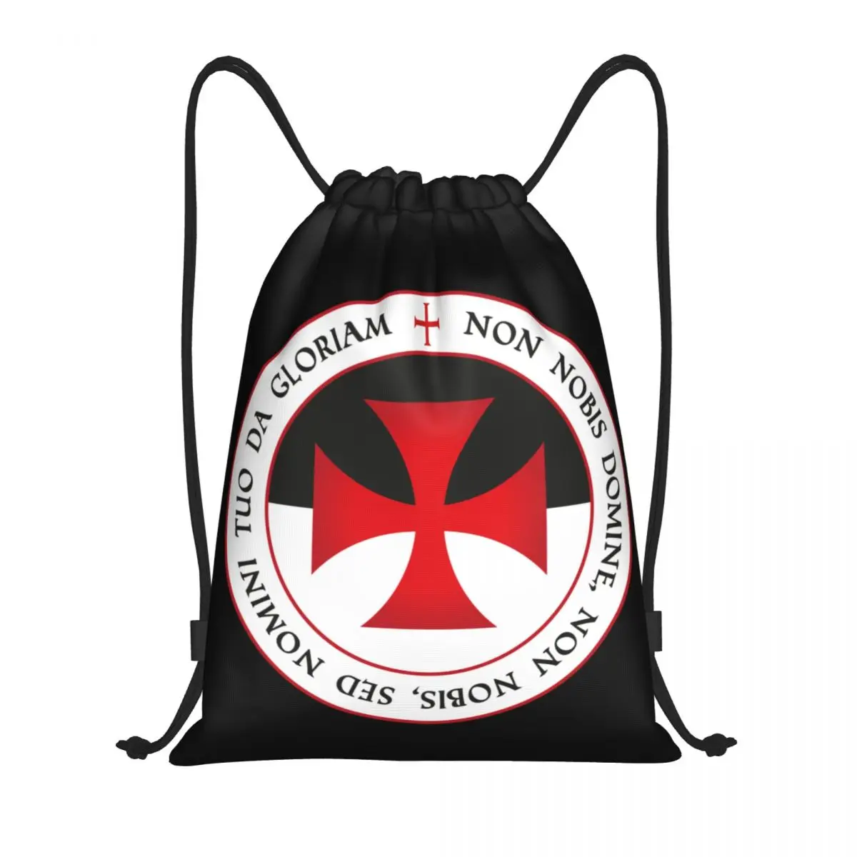 The Knights Templar Cross Christian Crusader Seal Drawstring Bags Women Men Foldable Gym Sports Sackpack Shopping Backpacks