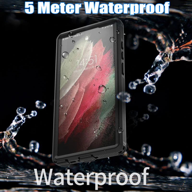 Latest Style Mars Series IP68 Waterproof Case For Samsung Galaxy S23 Ultra Diving Underwater Swim Outdoor Sports Climbing Cover