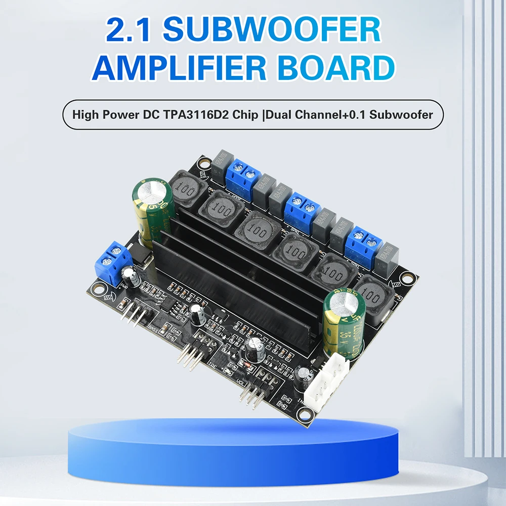TPA3116D2 Audiophile HIFI Digital Audio Verstärkerplatine DC 10-25V Hochleistungs 50Wx2+100W 2.1 Kanal Subwoofer mit Kabel für DIY – Detail 6