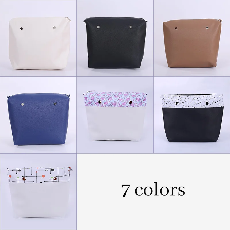 Classic Solid Waterproof Insert PU Inner Lining Insert Zipper Pocket For Obag Mini Lining Insert Handbag Package Accessories