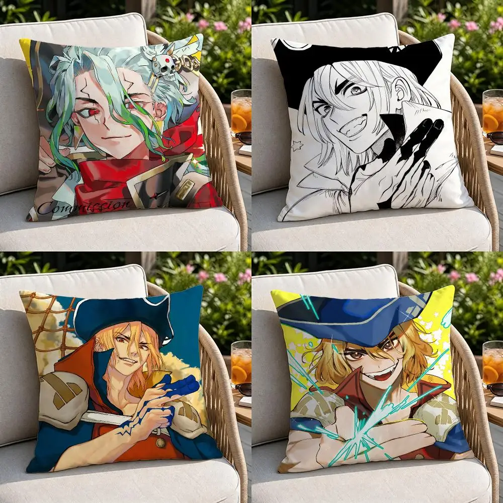 Anime Dr.STONE Cushion Cover Soft Square Throw Pillow Covers Set for Sofa Bedroom Car Home Decoration