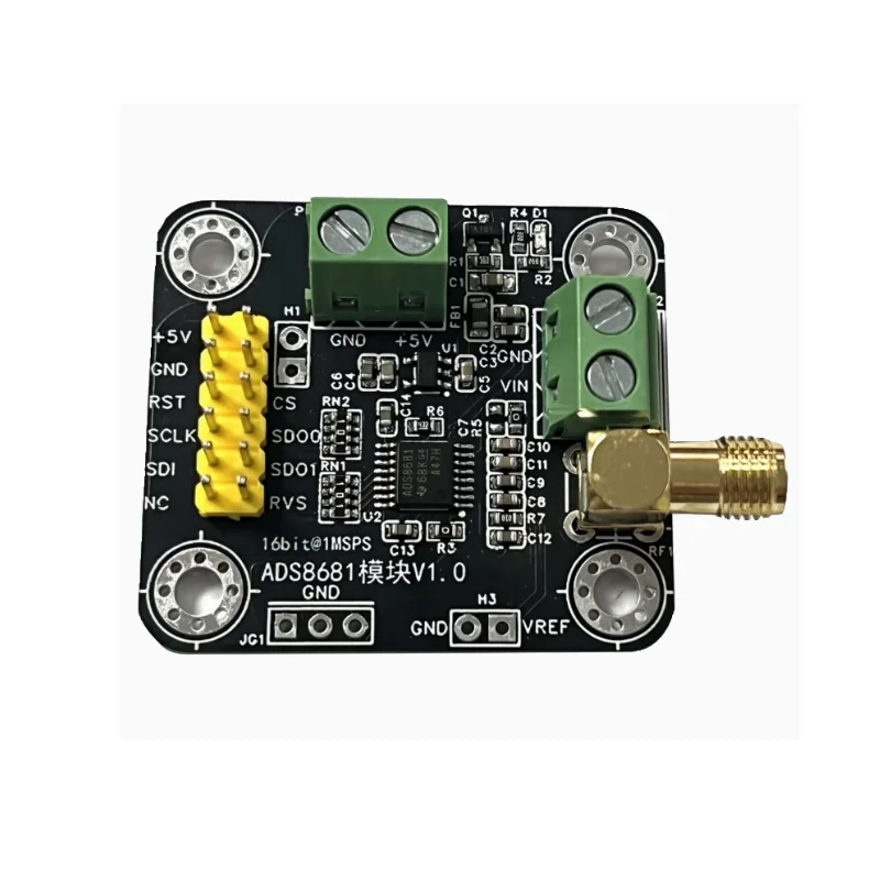 

ADS8681 module analog-to-digital converter 16 bit ADC data acquisition sampling rate 1MSPS supports single and dual stage