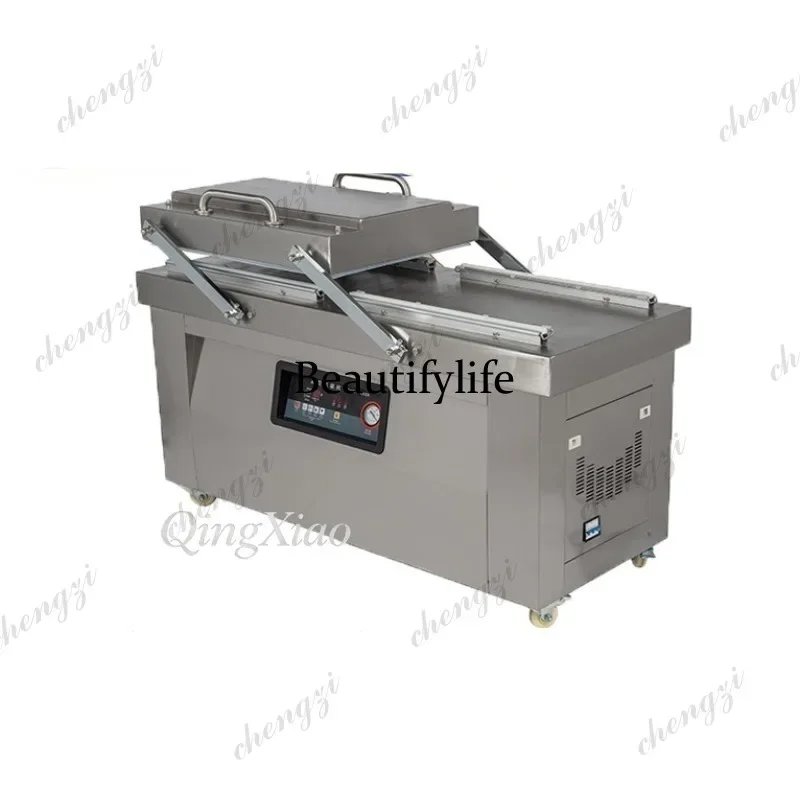 HR  Double-Chamber Vacuum Packaging Machine Commercial Automatic Packaging Machine for Sausages and Cured Meats