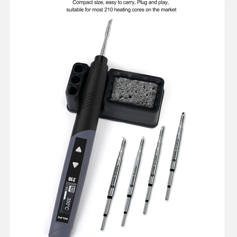 RELIFE RL-210 واجهة مكواة لحام ذكية محمولة من النوع C لمعظم 210 نوى تسخين على أدوات إصلاح السوق #5