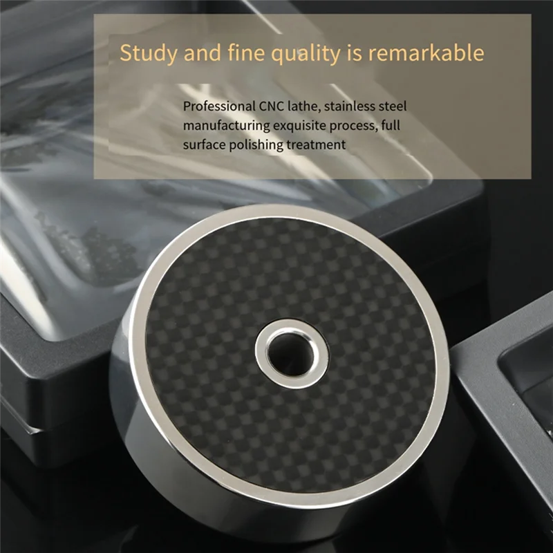 

Universal LP Vinyl Record Player Hifi Carbon Fiber Disc Turntable Stabilizer With Level Weight Clamp