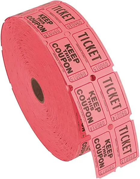 � Bunte, abreißbare Eintrittskarten, Großpackung 500 Stück Rolle, Event-Gutscheine, Coupon-Set, Verlosungs- und Lotterie-Tickets, Multipack – Detail 8