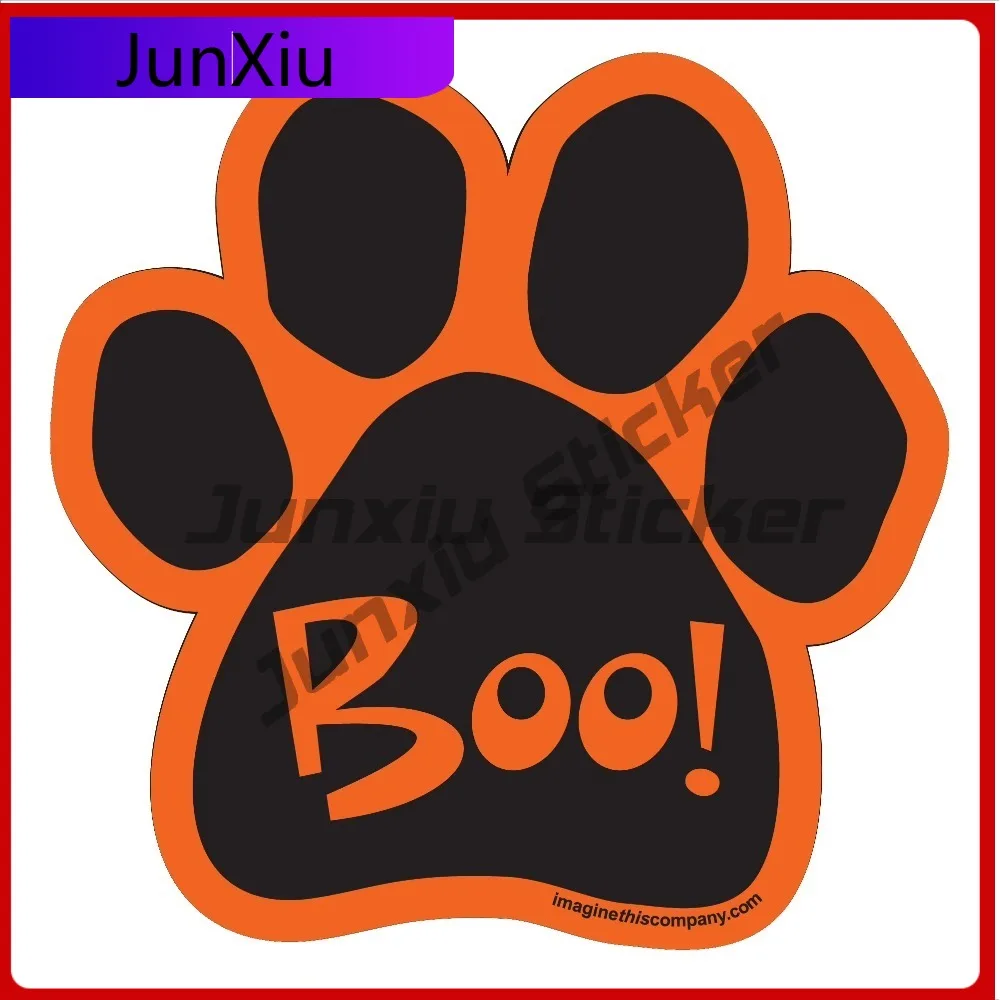 

BOO! Holloween Paw Funny Car Laptop Window Bumper Waterproof Vinyl Decal Sticker Retro Trendy Retro Cool Cool Trendy Unique