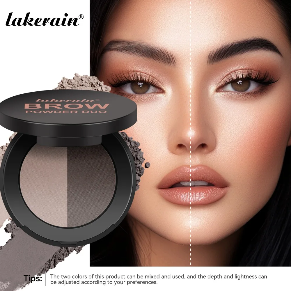 6 Kleuren Wenkbrauw Poeder Schaduw Veelzijdige Contour Natuurlijke 2-Kleur Wenkbrauw Palet Enhancer Waterdicht Blijvende Ogen Make-Up Cosmetische