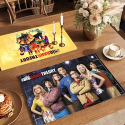 Big Bang Theory Kitchen Drainage Mat Retro Style Dish Drying Pads Absorbent Placemats Drainer Tableware Mats Accessories