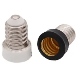 2PCS E14 to E12 Led Light Lamp Holder Converter Screw Bulb Socket Adapter LED Saving Light Halogen Lamp Bases 3A White Black