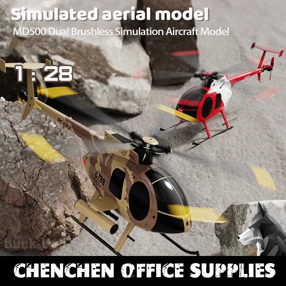 

Remote Control Helicopter C189 Bird 1:28 Rc Era Tusk Md500 Dual Brushless Simulated Aerial Model 6-Axis Gyro Xmas Kid Toys Gifts