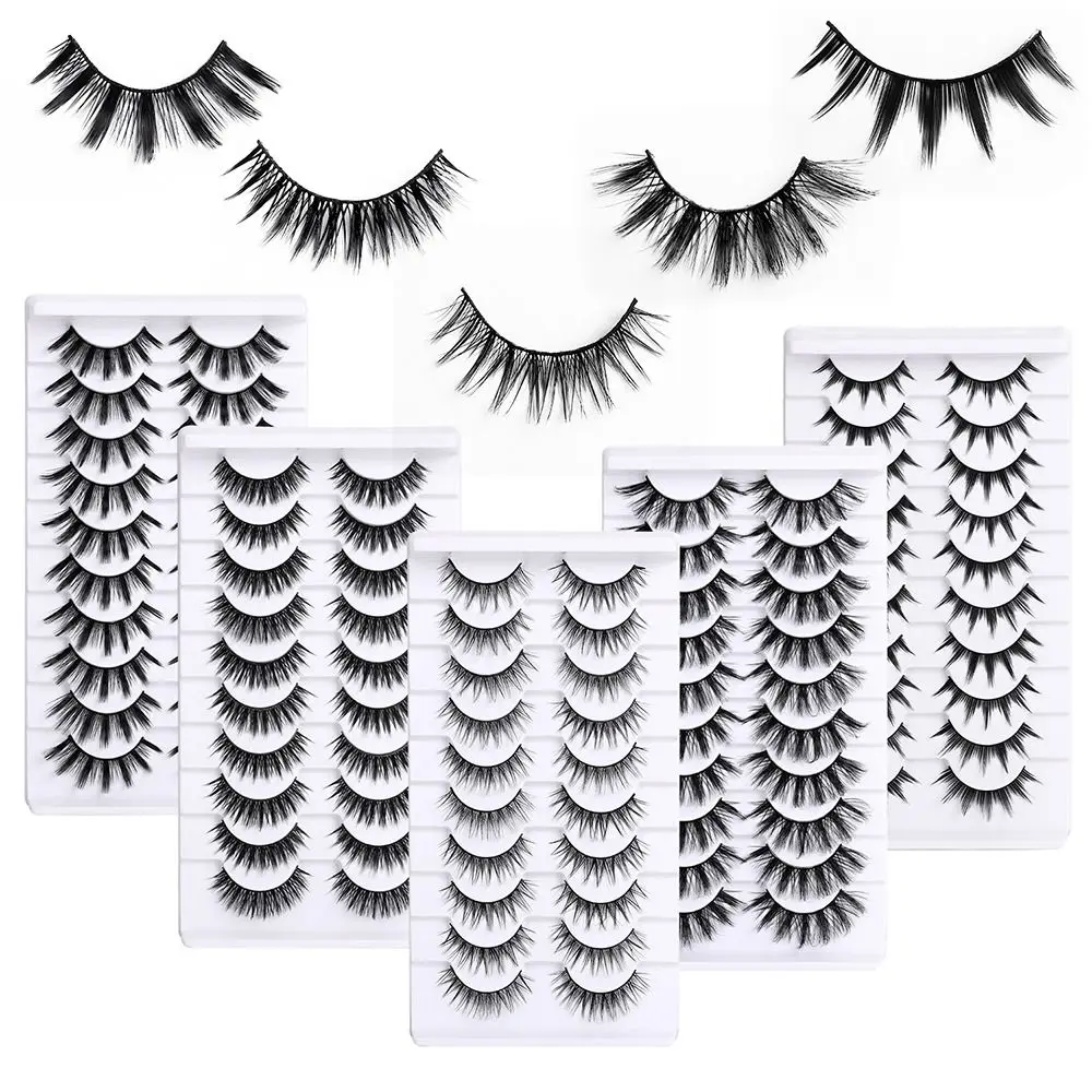 黒ナチュラルルックつけまつげうっすらボリュームマンガまつげ 3D DIY まつげエクステンション