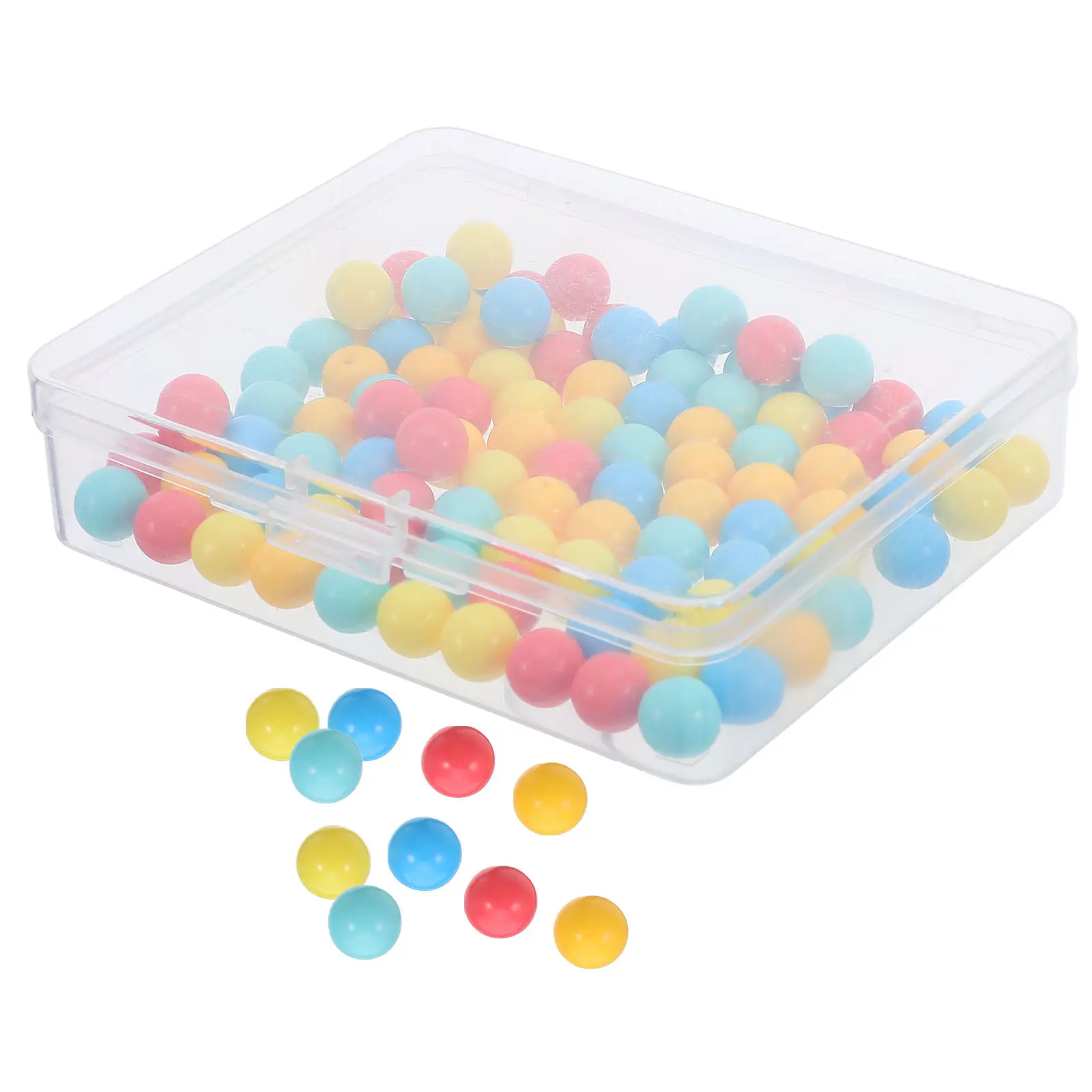 

100Pcs Mini Plastic Counting Balls for Math Learning Probability Teaching Beads Color Recognition Sorting Activity