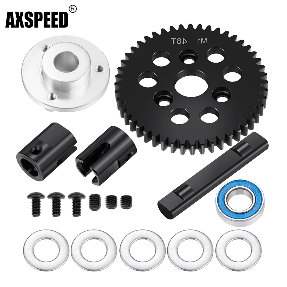 AXSPEED M1 42T 43T 44T 45T 46T 47T 48T Spur Gear Center Solid Axle Diff Differential Main Gears Set for 1/7 RC Car FELONY 6S BLX