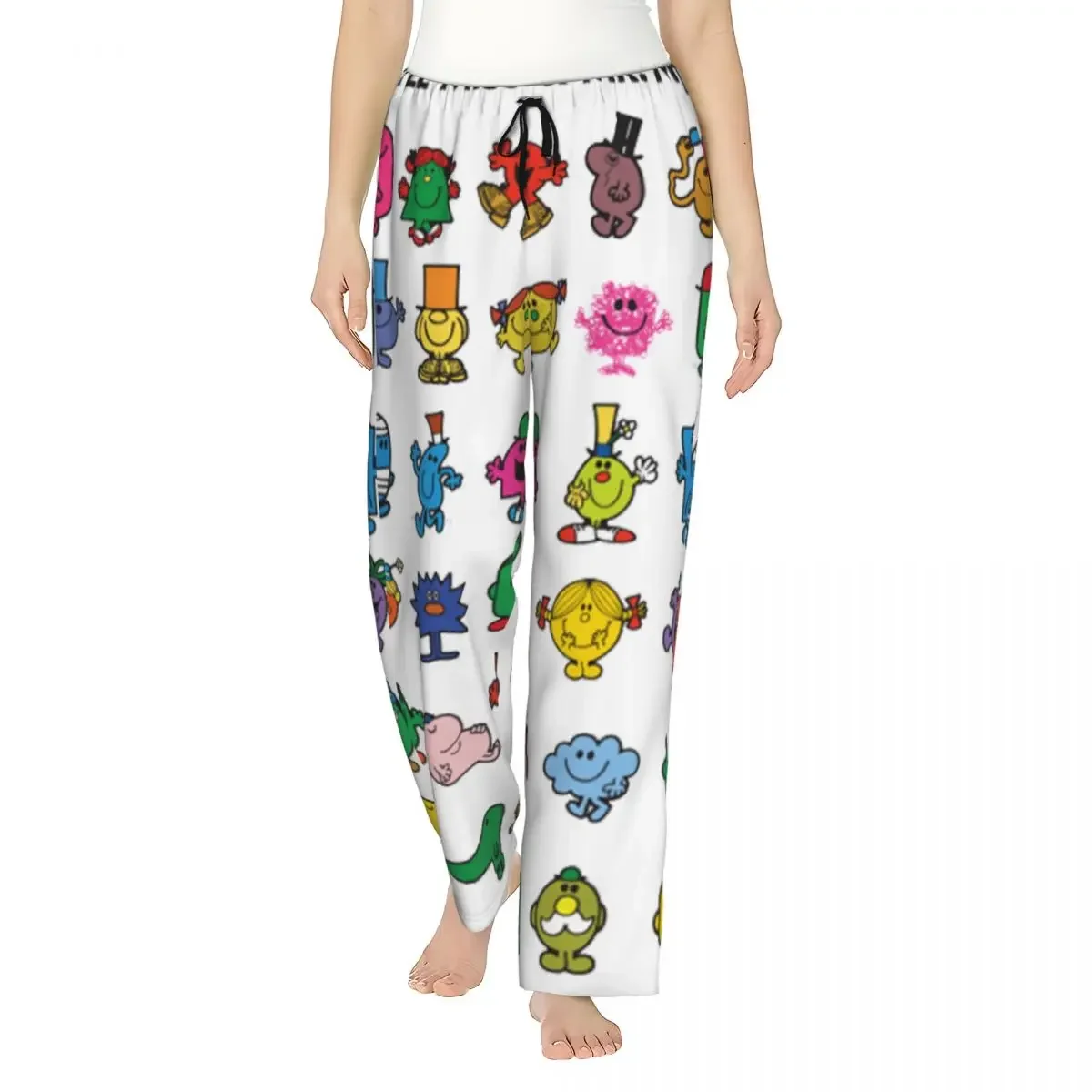 

Пижамные штаны Custom Little Miss And Mr. Men для женщин и мужчин, домашние брюки для сна с карманами