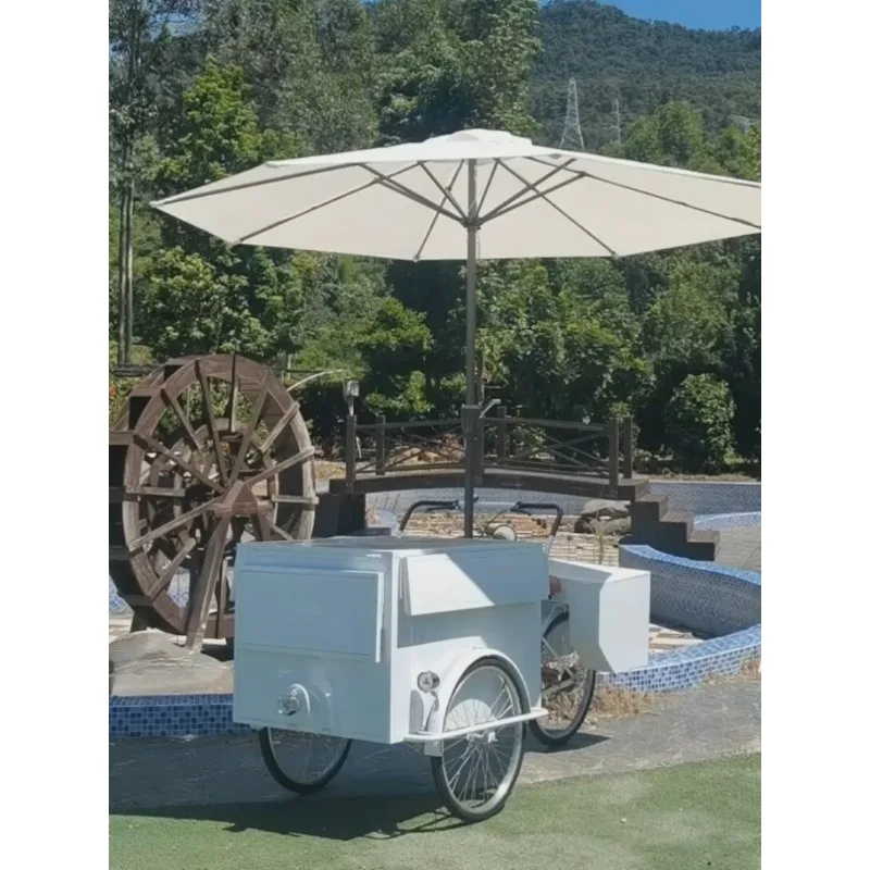 Mobile food cart floral street scene multi-functional mobile booth truck scenic spot box rack