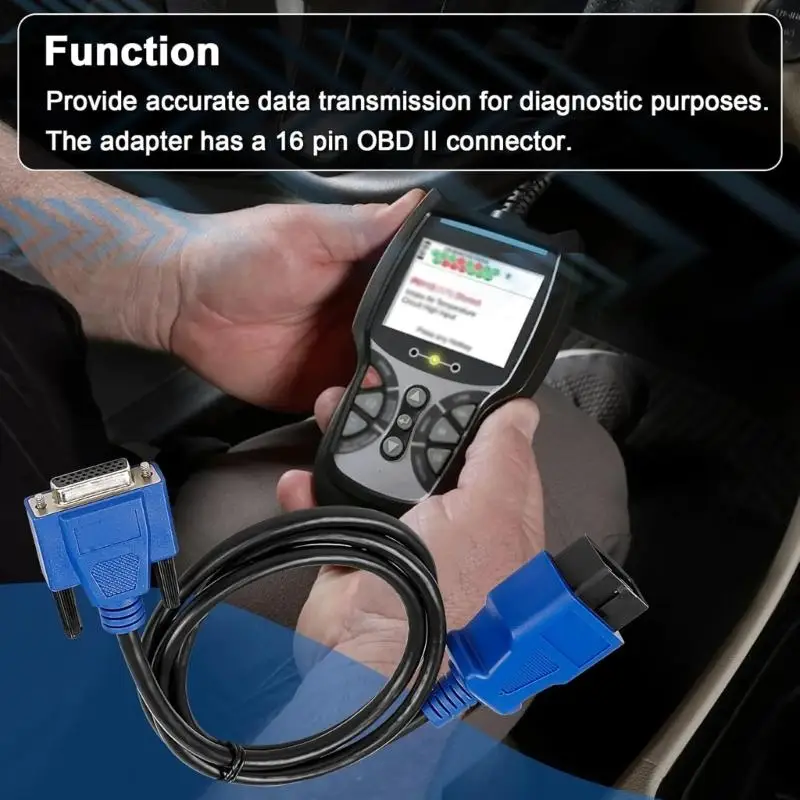 02de 493113 بلاستيك OBD2 محول الحبل التشخيصي 16 دبوس التصميم نقل البيانات السريعة لصيانة السيارات المهنية