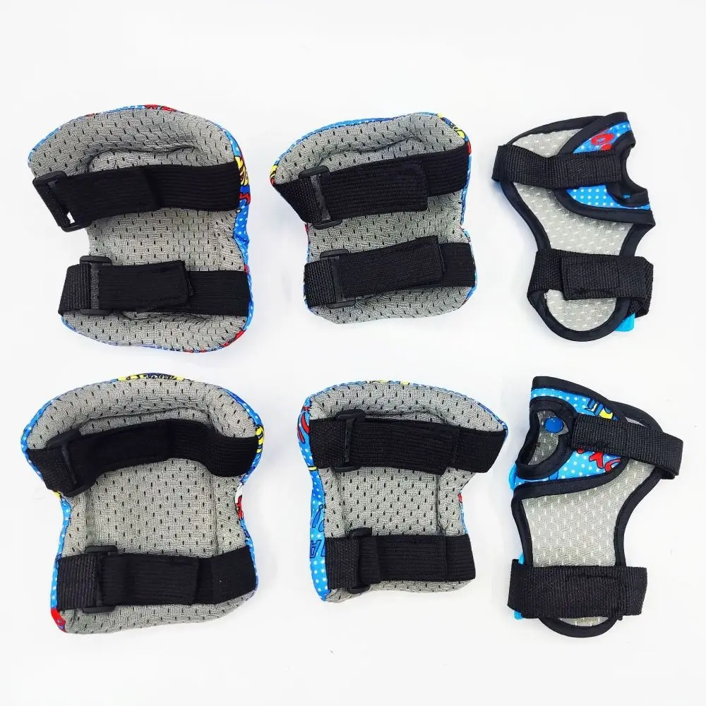 Anti-fall Kids Knee Pad Balance Car Hand Guards Roller Skates Protective Gear Breathable 6-in-1 Elbow Pads Safety Equipment