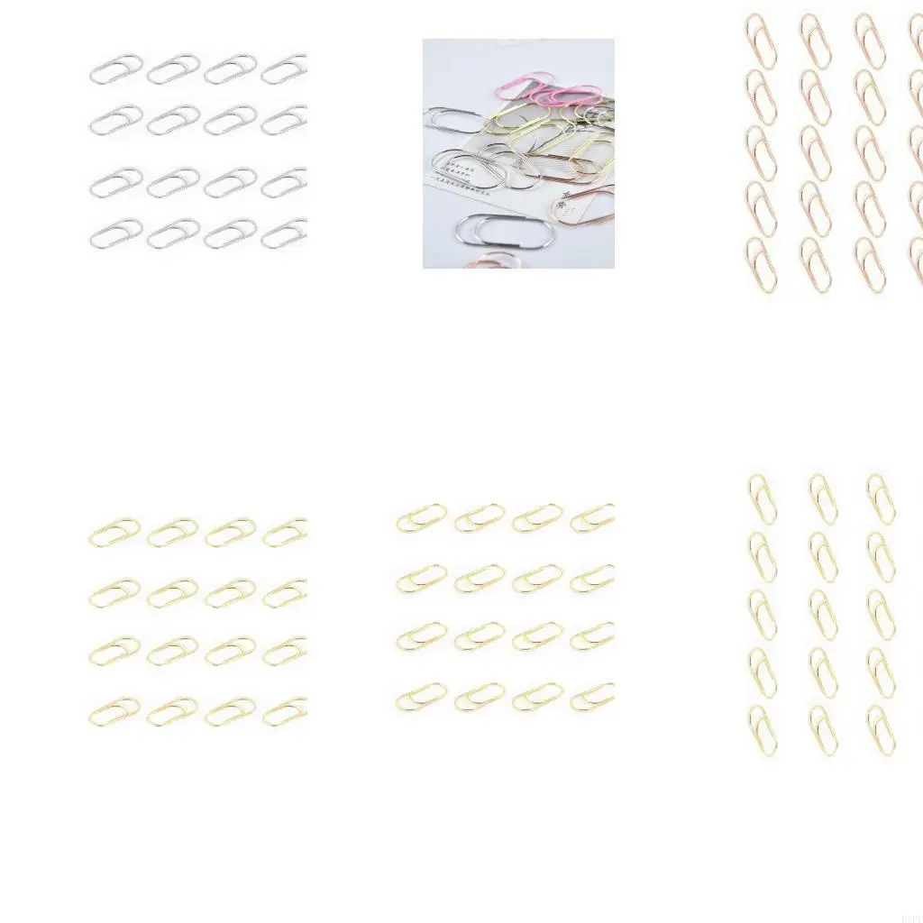 E1PF 20Pcs 50mm Large Colorful Paper Clip Metal Bookmarks Clip For File Paper Photo Envelopes Letter File Document Postcard