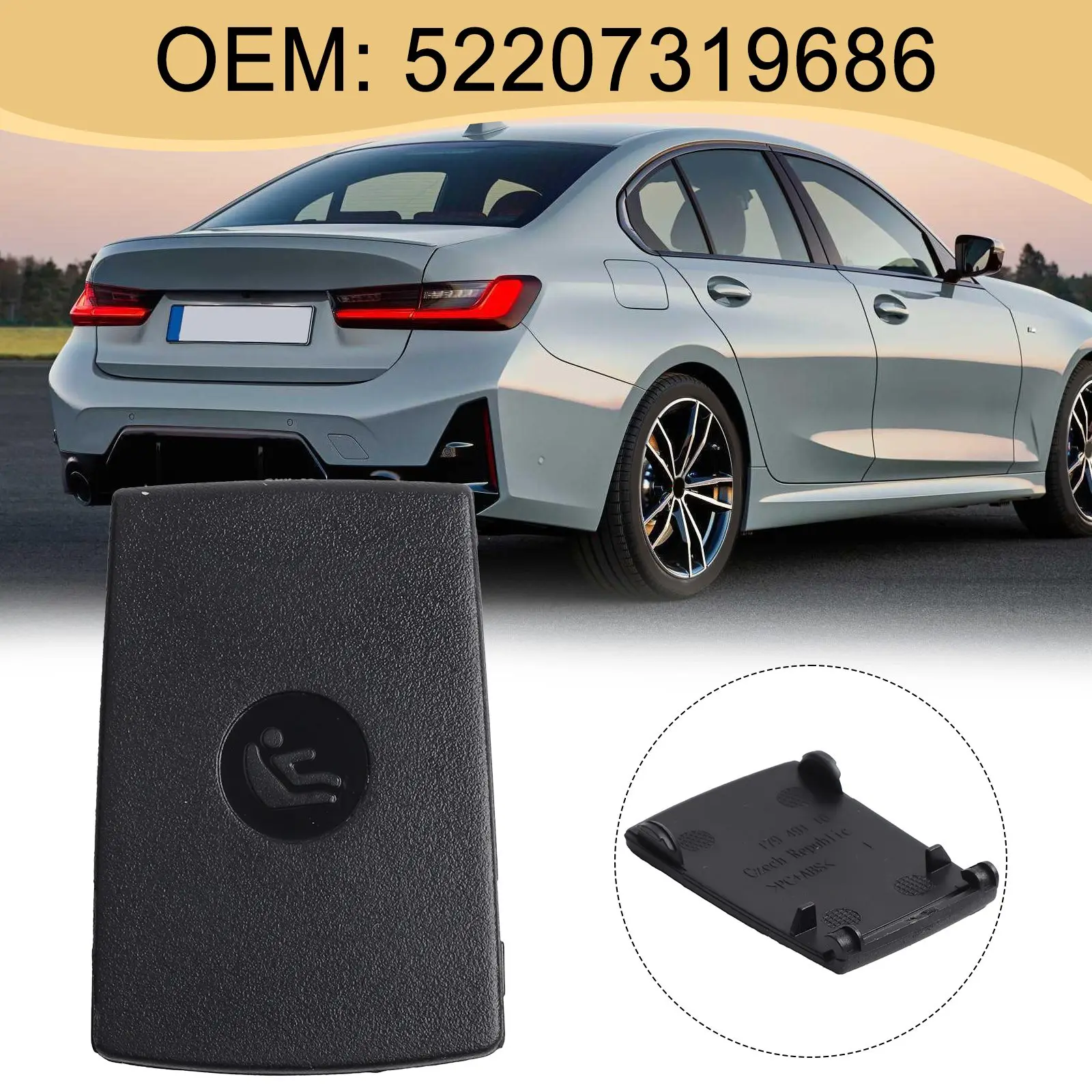 

Abrasion Resistant Black Anchor Cover for Rear Seats in Compatible with For BMW Vehicles Series For 320i 328I OEM 52207319686