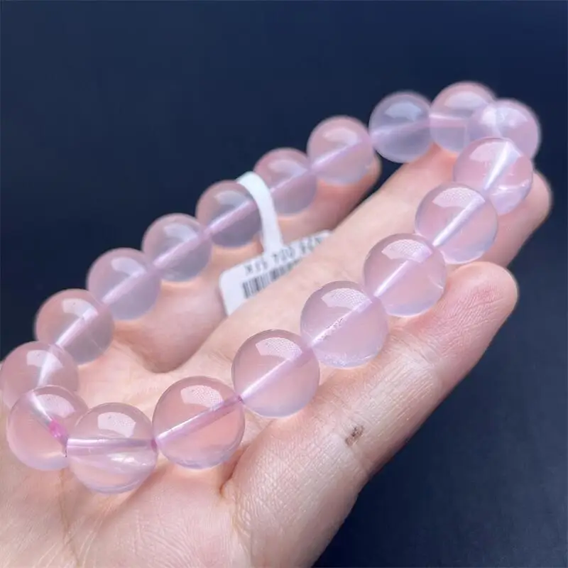 

12MM Natural Rose Quartz Bead Bracelet Gemstone Round Bead Crystal Healing fengshui Gemstone Jewelry Gift 1PCS
