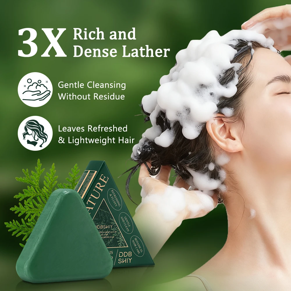صابون شامبو عشبي من Platycladus يحارب بقوة قشرة القشرة ويقوي جذور الشعر والتحكم الفعال في الزيت ويمنع تساقط الشعر شامبو صلب #3