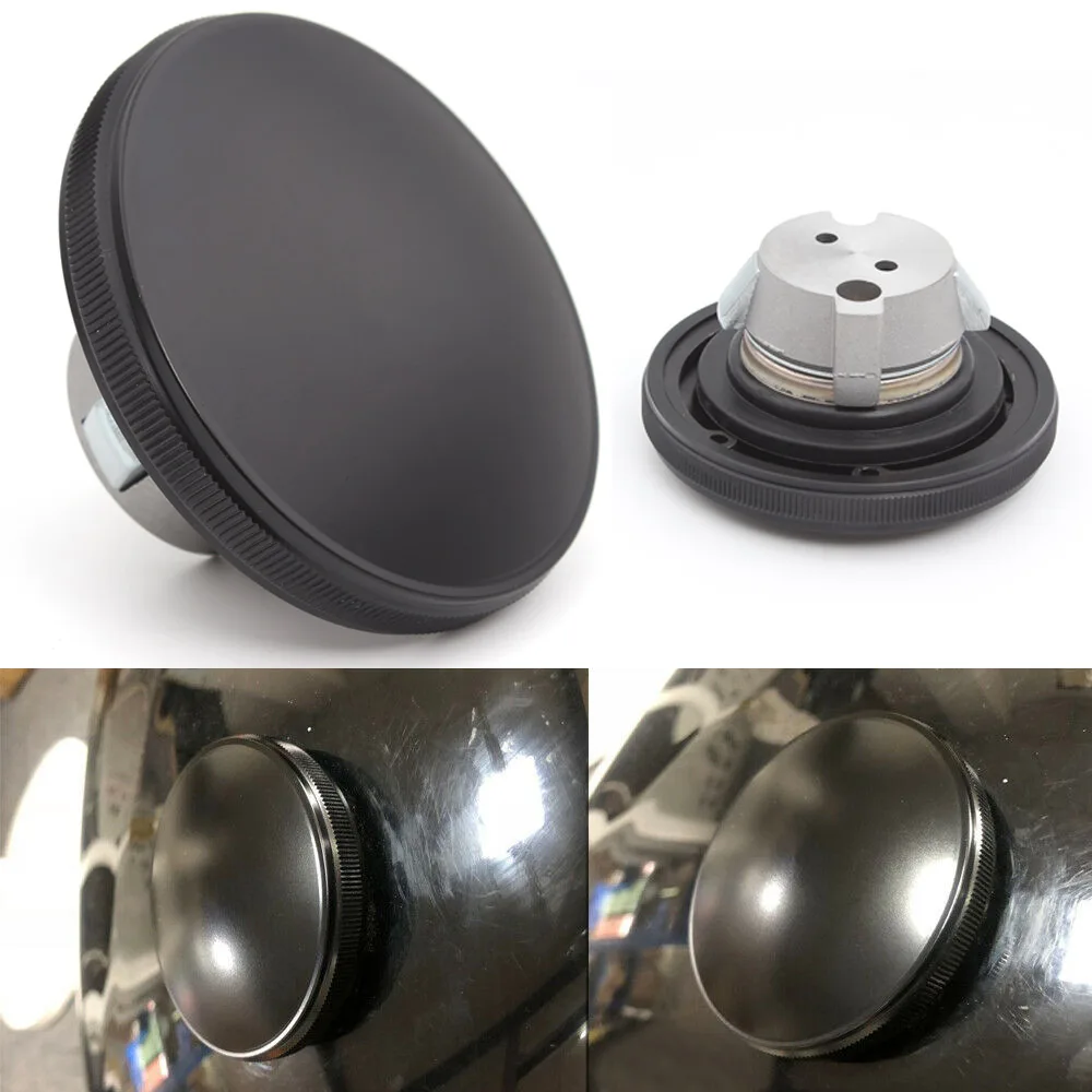 Motorcycle Black Aluminum Fuel Gas Tank Aluminum Round Oil Cap Cover Decorative Accessories For Harley Street 750 500 2015-2019