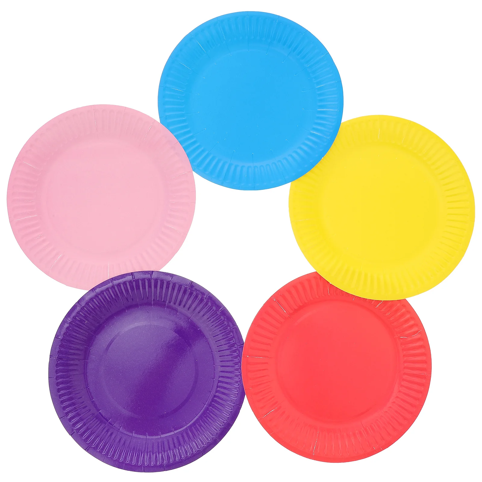 

50pcs Paper Plate Paper Cake Plates Disposable Colorful for Birthday Party Decor disposable paper plate