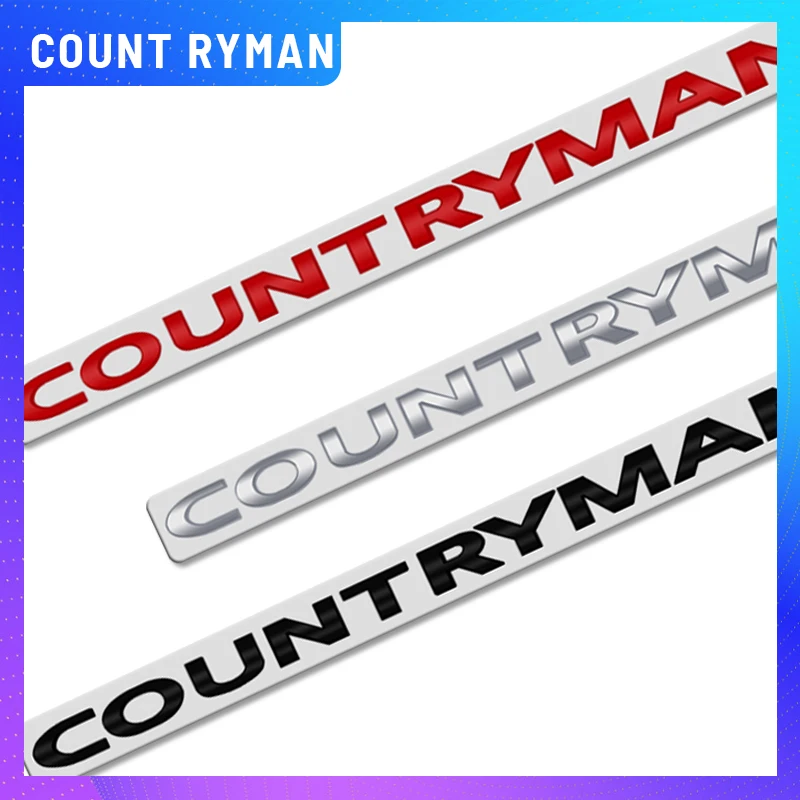 1PCS Metal Countryman Clubman Logo For Mini Cooper S R60 R55 R54 F54 Emblem Car Rear Trunk Sticker Badge Letter Decoration