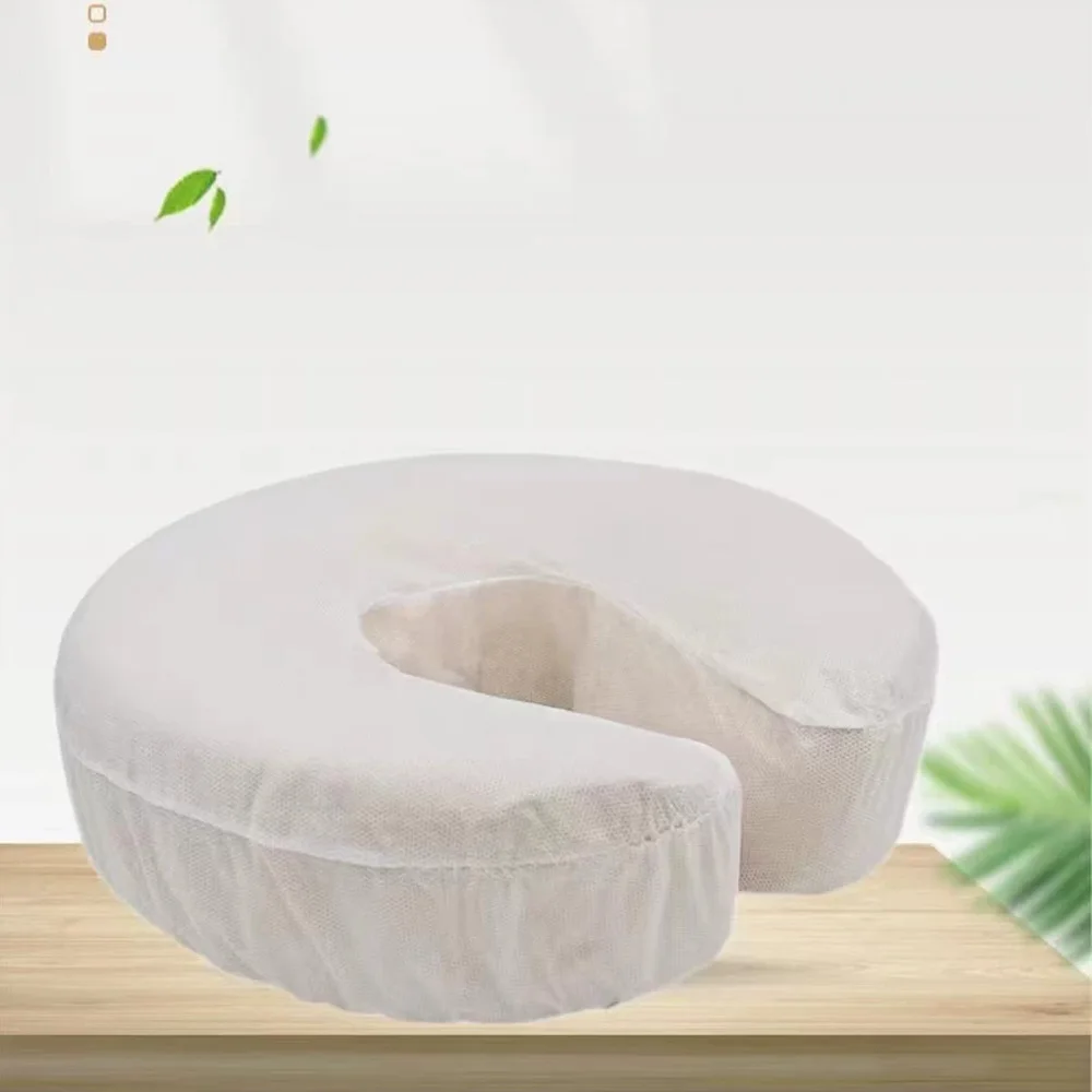 50-200pcs Disposable Headrest Covers Elastic U-shaped Pillowcase Non-woven Massage Face Rest Cradle Cover Beauty SPA Tool