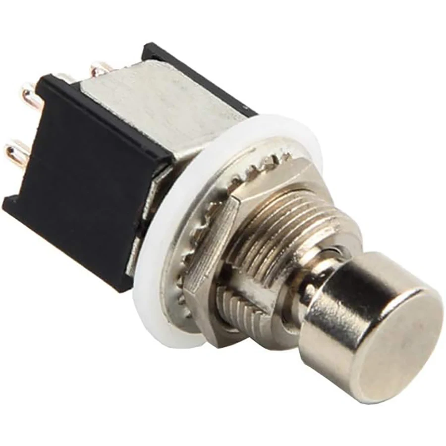 5PCS DPDT Latching Momentary ON/ON Fuß Schalter Gitarre Effekte Pedal Metall Stomp Box 6 Pin Push Button für gitarre Effekt Pedal – Detail 3