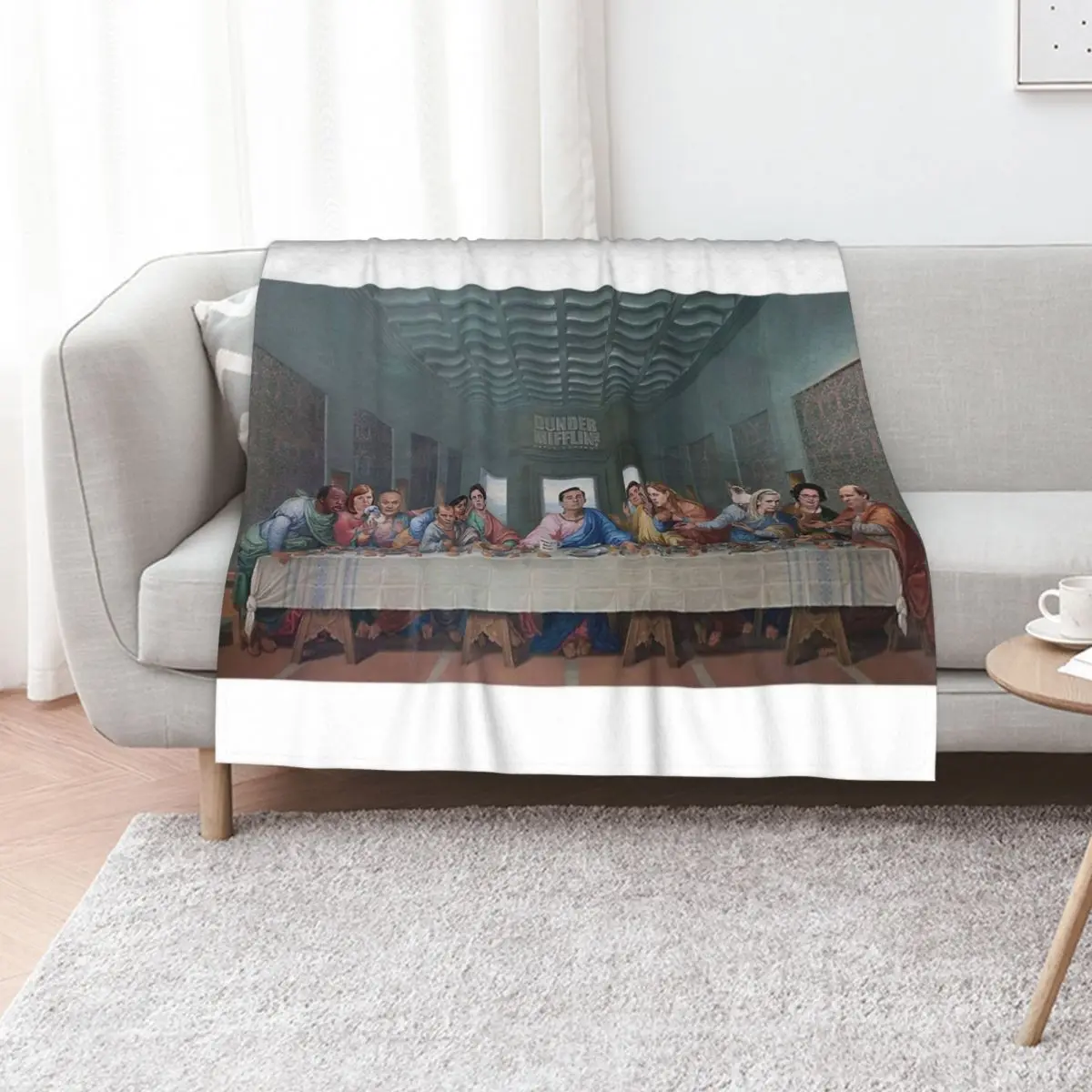 The Last Supper Office Edition Throw Blanket Retros Decorative Beds Sofas Luxury St Plush Furry Blankets