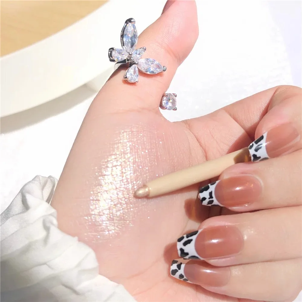 Lápiz de sombra de ojos brillante a la moda, resaltador de cosméticos de larga duración, barra para resaltar brillo resistente al agua, herramientas de belleza para maquillaje de ojos