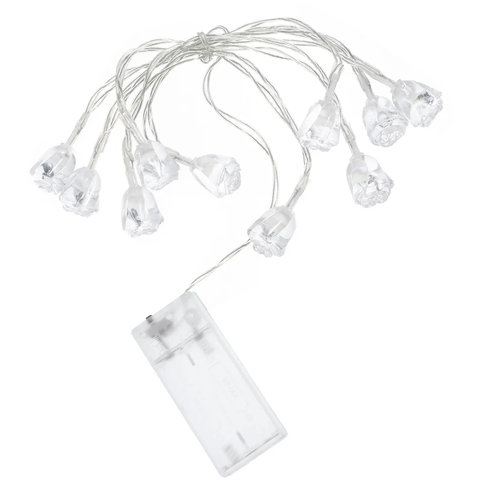 1 قطعة سلسلة أضواء عيد الحب تصميم شكل وردي احتفالي رومانسي متعدد المشهد ديكور حفلات الزفاف العملي #5