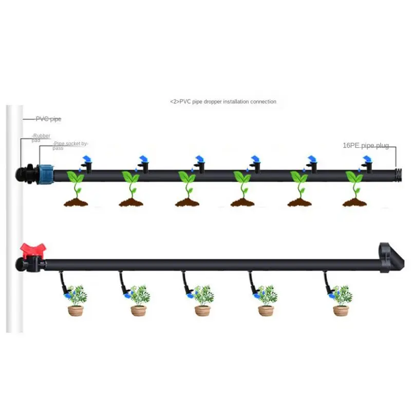 관개 드립 이미터, 정원 국기 관개 드리퍼, 나무 관목 급수, 붉은 깃발 드립, 마이크로 스프레이 관개 스프링클러, 20 개