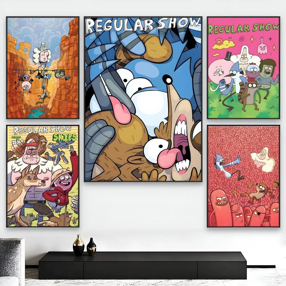 R-Regular Animation Film Show Poster Self-adhesive Art Waterproof Paper Sticker Coffee House Wall Decor