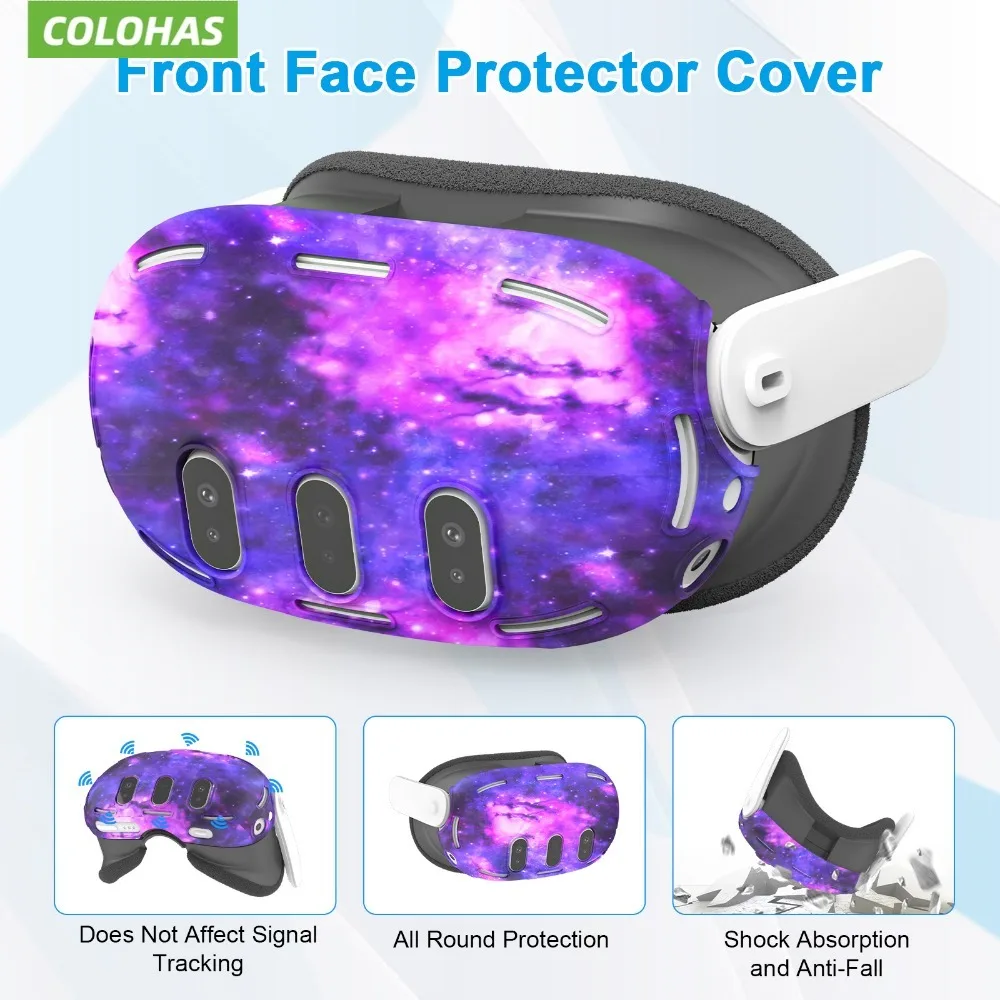 Colohas Silicone Protective Shell Case for Meta Quest 3 VR Headset Head Face Cover Eye Pad Handle Grip for MQ Meta Quest 3 Case