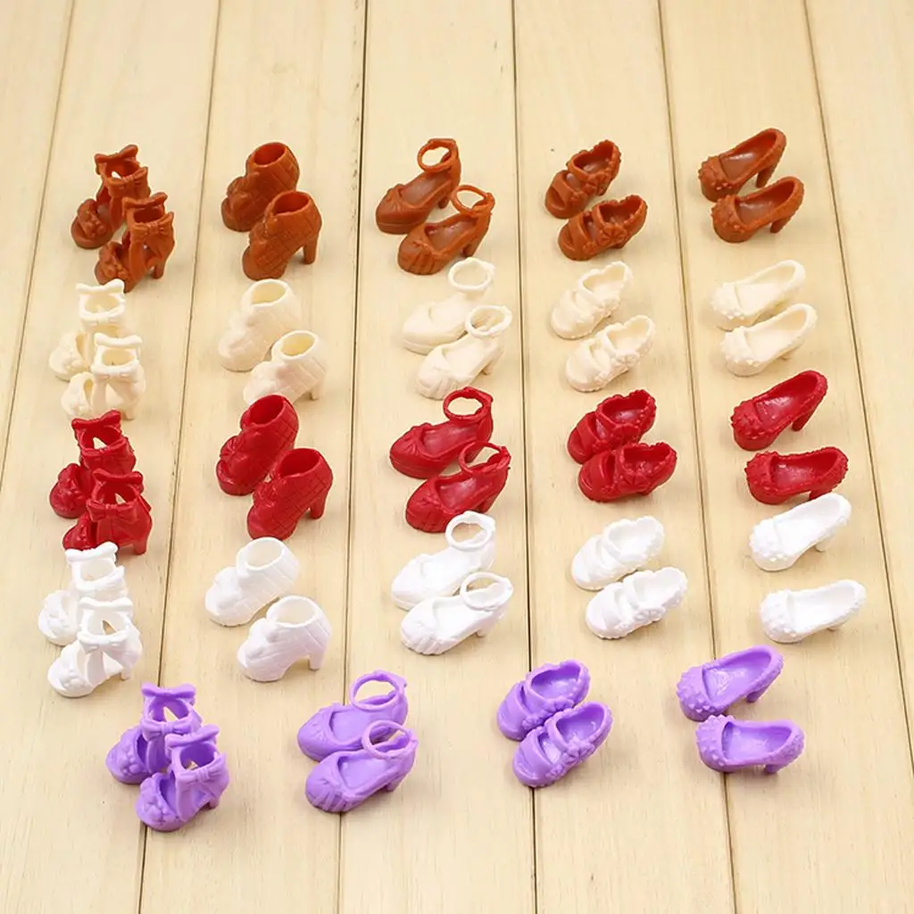 Fashion Doll High Heels Plastic Miniature Shoes Accessory for Blythe Dolls Outfit Clothes