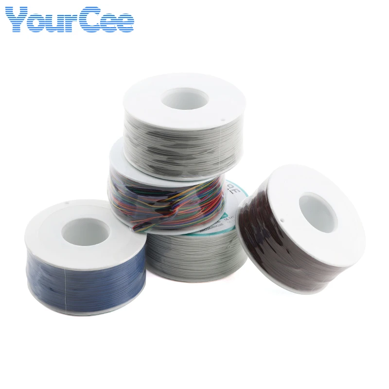 OK Line 30AWG 0.5MM PCB Flying Jumper Wire Wrapping Wrap Flexible Insulation Tin-Plated 200Meter Single Conductor Circuit Board