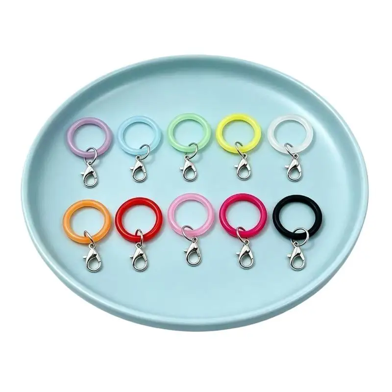 10 Stück O-förmige Silikon-Schlüsselringe, flexible Gummi-O-Ringe, Schlüsselanhänger-Verbinder, DIY-Schmuck, Taschenanhänger, kleine Accessoires – Detail 6