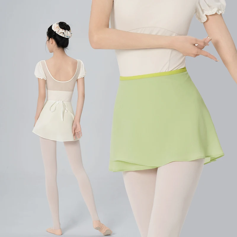 النساء الباليه تنورة الكبار قصيرة التفاف تنورة شيفون الدانتيل يصل الباليه توتو تزلج تنورة راقصة الباليه الرقص التنانير القصيرة ملابس الرقص