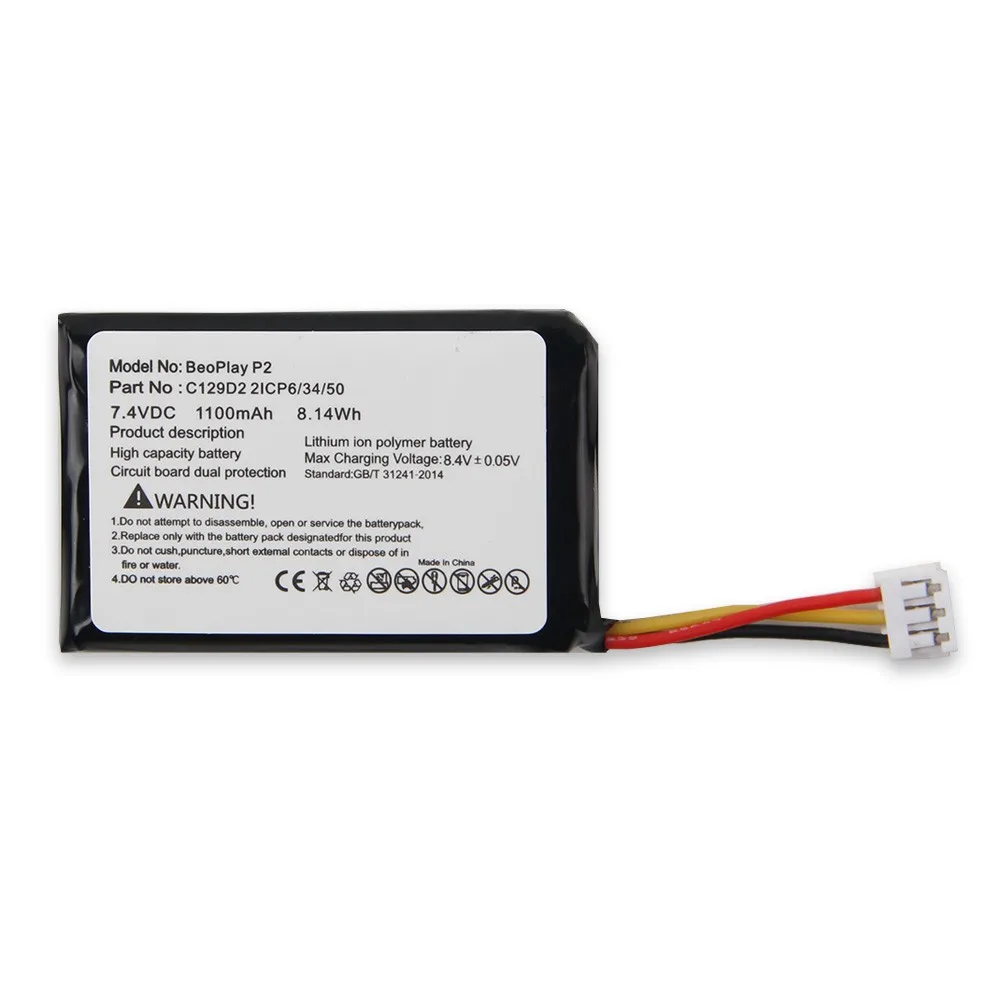 NEW Replacement Battery C129D2 For B&O Beoplay P2 Bluetooth Speaker 1100mAh