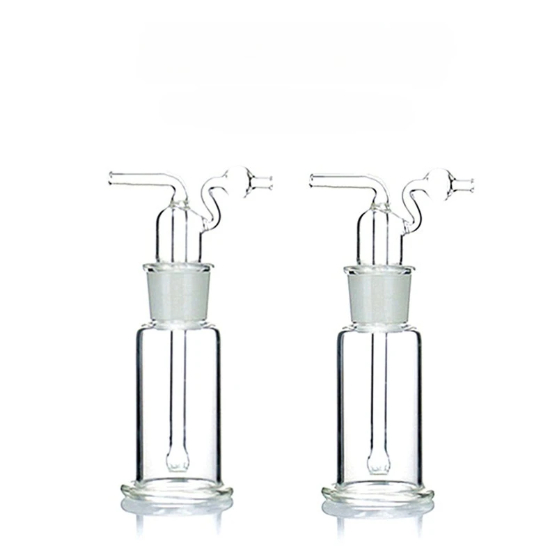 Thick Glass Muenck Gas Wash Bottle Multi Size Ground Joint Chemical Lab Purification Absorb Vessel