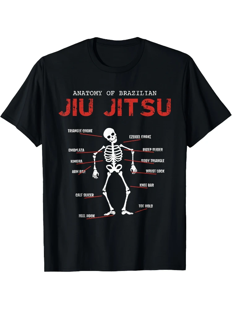 

Brazilian Jiu Jitsu Anatomy Map-Design and Labeling Technology of Wushu Gastrointestinal Poster -BJJ Fighter Cotton T-shirt.