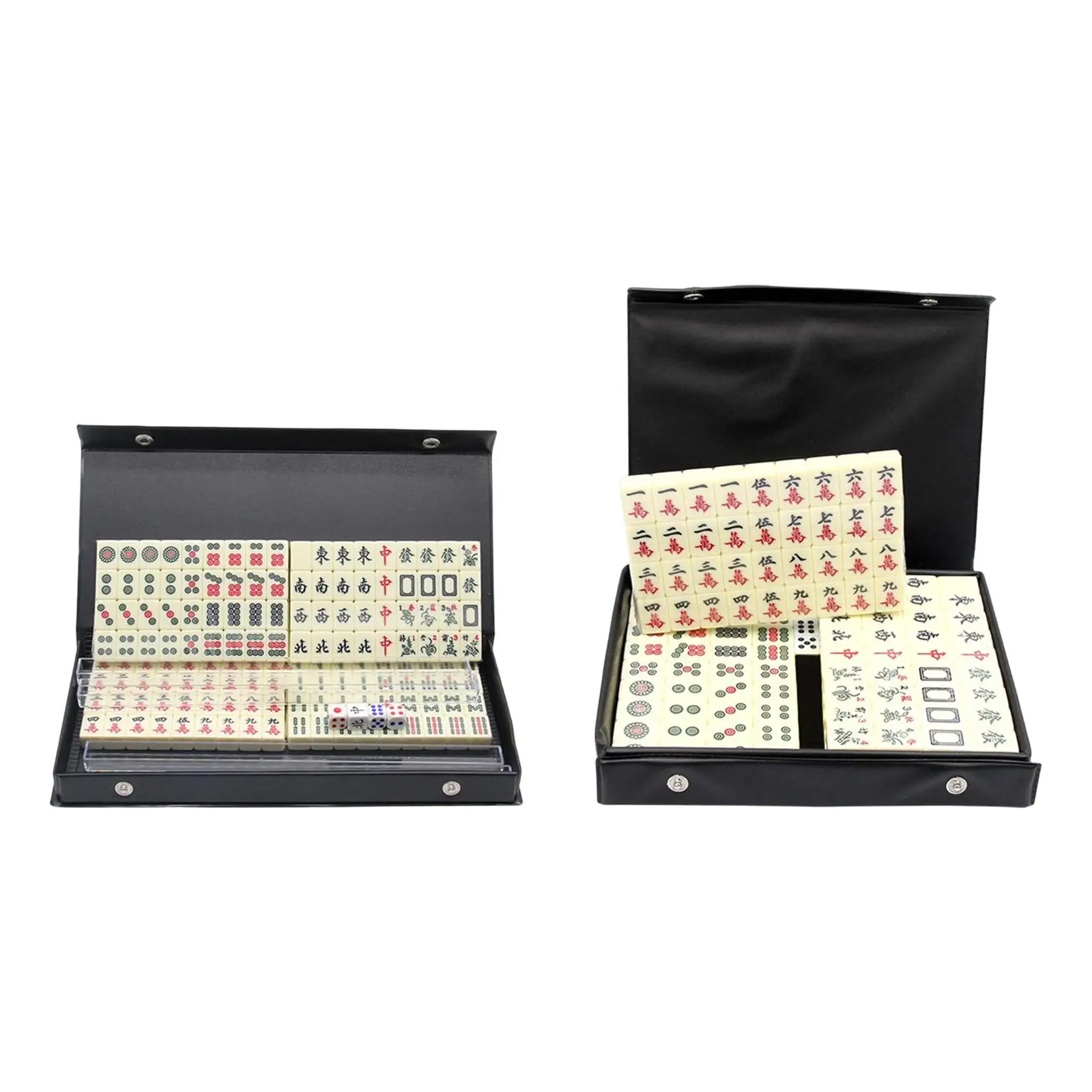 

Chinese Mahjong Game Set with Dices Portable 144 Tiles Mahjong for Party 4 Player