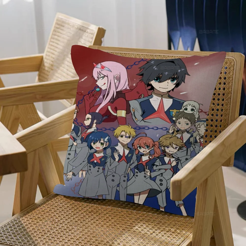 Darling In The FranXX Pillowcase Toon Gift Cushion Cover Bedroom Home Sofa Chair Seat Decor Pillow Case