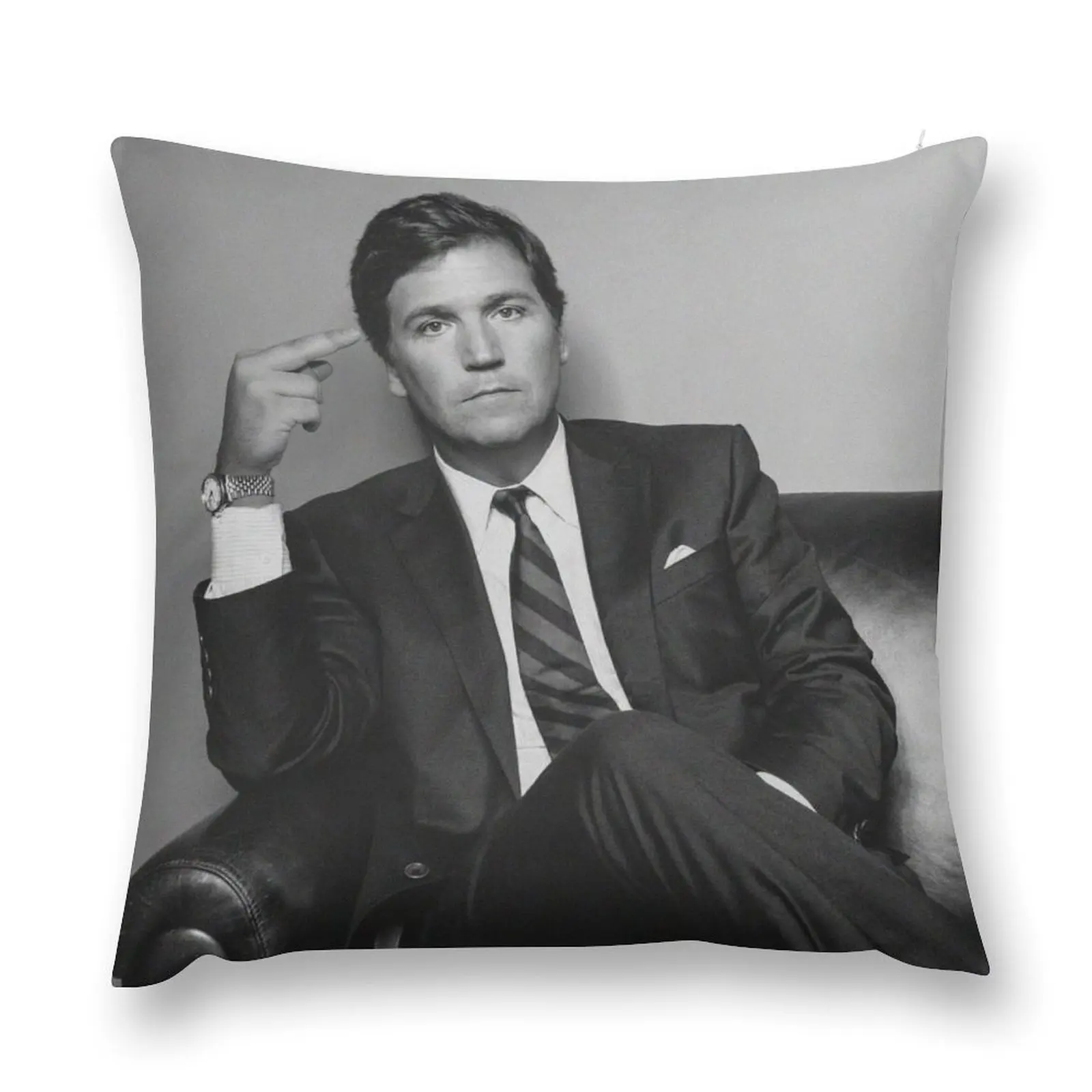 Tucker Carlson Middle Finger Throw Pillow luxury home accessories Sofas Covers Custom Cushion autumn decoration pillow