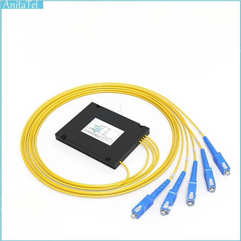 

SC 1X4 PLC ABS Optic Splitter Fiber Optical Single Mode With UPC Connector FTTH Box FBT Optical Coupler