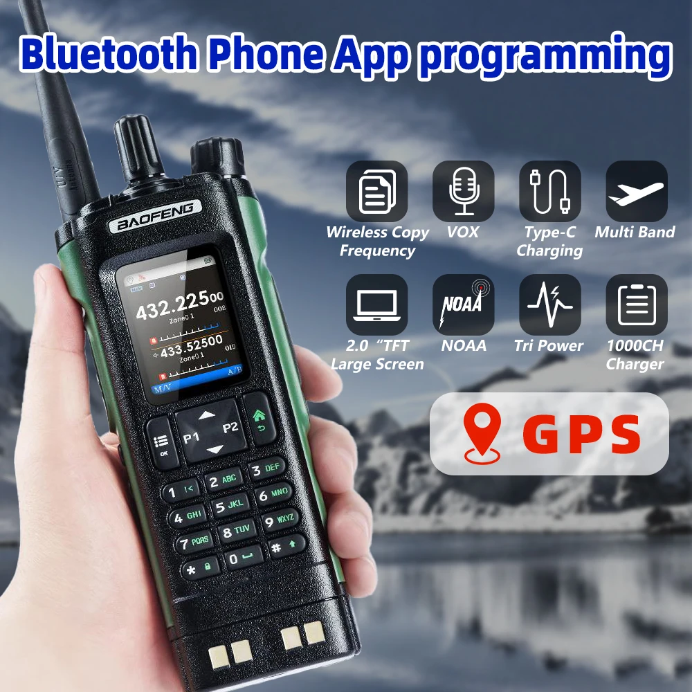 วิทยุสื่อสารแบบพกพา Hochleistungs-Bao Feng 2Way รุ่น UV-32 10W 2500mAh 1 เครื่อง พร้อมพอร์ต Type-C, ระบบไร้สาย และ APRS สำหรับการสื่อสารระดับมืออาชีพ