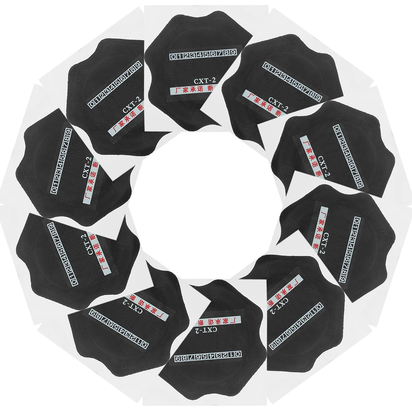 

10pcs Tire Repair Patches Blue Film White Paper Reinforcement Pad for Heavy Duty Tires Quick Fix Cold Adhesive Patch Truck Tire